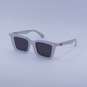 Off-White OERI13U DALTON 0907 Sunglasses Shiny Light Grey Square Frame